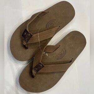 Rainbow Sandals Premier Single Layer Wide Strap Mens Dark Brown Medium 8.5 - 9.5